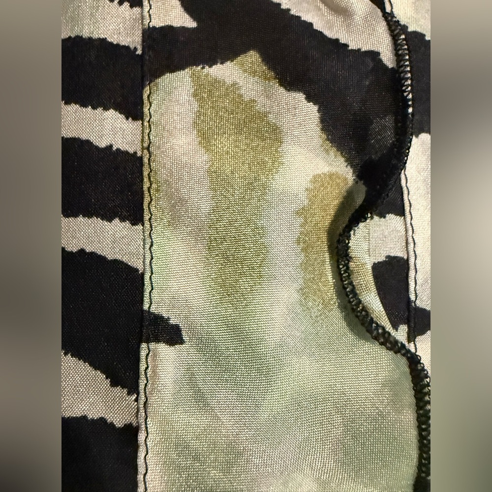 Max Mara Italy 100% Silk Zebra Print Sheath Dress | Luxe Designer Midi - Picture 6 of 10